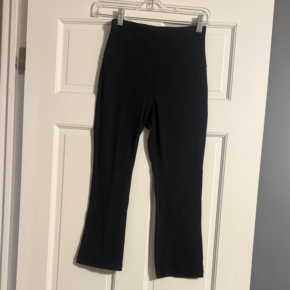 NWOT Lululemon Align cropped mini flare black yoga pants.
